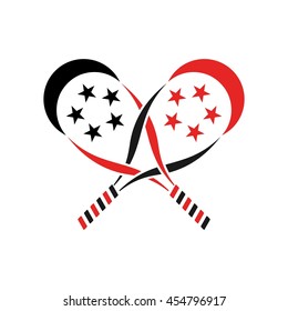 racket logo vector.