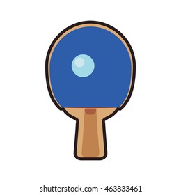 racket ping pong hobby sport icon. Isolated and flat illustration. Vector graphic