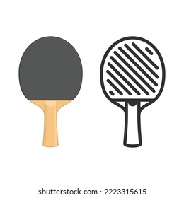 Racket for playing table tennis. Table tennis icon set. Vector EPS 10.