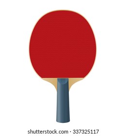 Racket for playing table tennis isolated on white background. Vector illustration