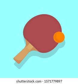 Racket for playing table tennis. Vector illustration