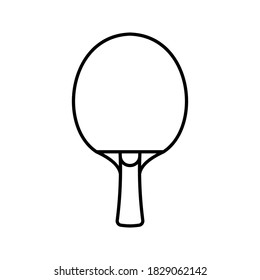 Racket for playing table tennis, vector illustration in flat style. icon vector