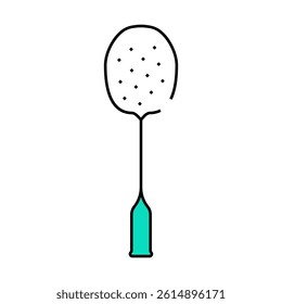 racket professional badminton line icon vector. racket professional badminton sign. isolated symbol illustration