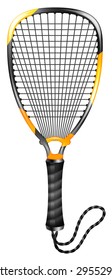 Racket For Racketball In Black And Yellow