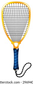 Racket Of A Racketball Sport On A White Background