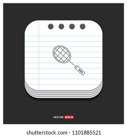 Racket Shuttlecock Icon