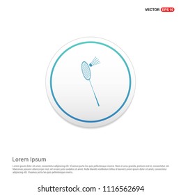 Racket Shuttlecock Icon Hexa White Background icon template - vector icon