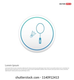 Racket Shuttlecock Icon Hexa White Background icon template - Free vector icon