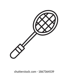 Racket Tennis Badminton Squash line icon