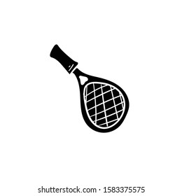racket tennis doodle icon vector hand drawing 