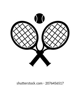 Icono de tenis raqueta ilustración vectorial de deporte aislado en fondo blanco