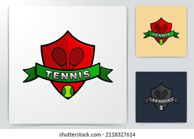 racket tennis logo Ideas. Inspiration logo design. Template Vector Illustration. Isolated On White Background