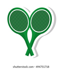 racket tennis sport equipment icon vector illustration design