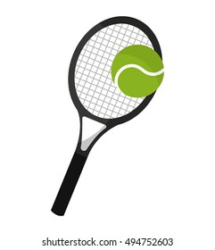 racket tennis sport equipment icon vector illustration design