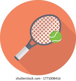racket vector flat color icon