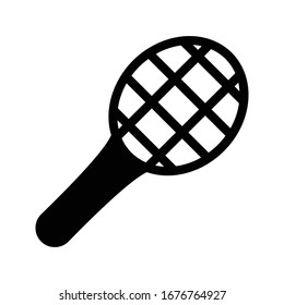 racket vector glyph flat icon 