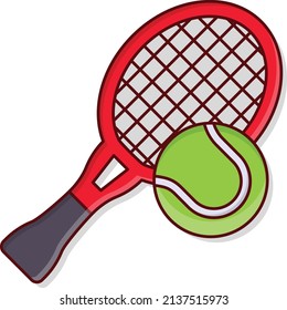 racket Vector illustration on a transparent background. Premium quality symmbols. Vector line flat icons for concept and graphic design. 