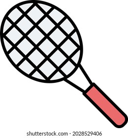 Racket Vector Line Filled Icon Design