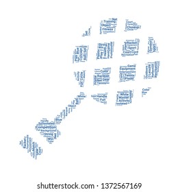 racket word cloud. tag cloud about racket
