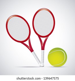 rackets design over vintage background vector illustration