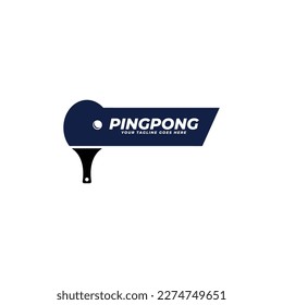 rackets for ping pong or table tennis vector logo concept isolated on white background