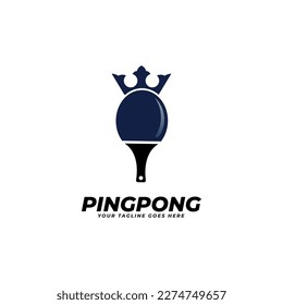 rackets for ping pong or table tennis vector logo concept isolated on white background