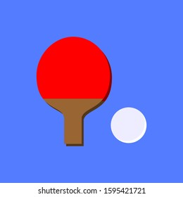 Rackets and ping-pong balls. Table tennis. Vector illustration.