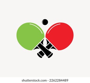 Raquetas para jugar al tenis de mesa. Ilustración sobre fondo blanco