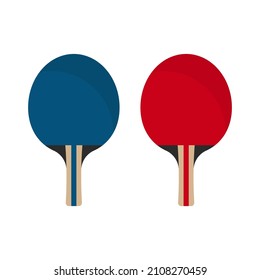 Rackets for playing table tennis or ping-pong. Vector illustration