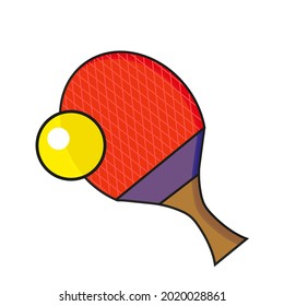rackets and table tennis ball ping pong