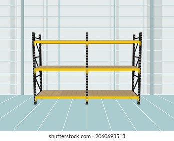 
Racking Pallet in warehouse ,  Warehouse Equipment, storage service. Vector illustration.