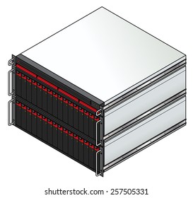 Rackmount Server Components 1u Storage Controller Stock Vector (Royalty ...