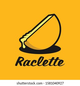 Raclette cheese for Logo template. Logo vector