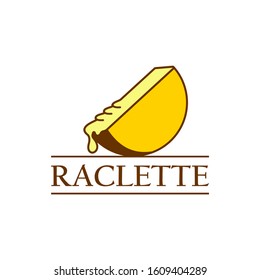 Raclette cheese for Logo template. Logo vector