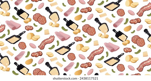 Raclette Pattern - Food - Bacon cheese 