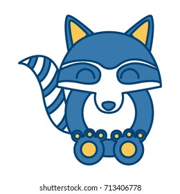 Racoon animal cartoon