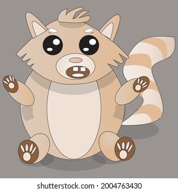 Racoon Cartoon Character and Illustration
