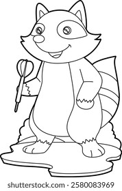 Racoon Darts Dart Animal Vector Graphic Art Illustration