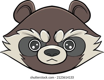 the Racoon face icon logo