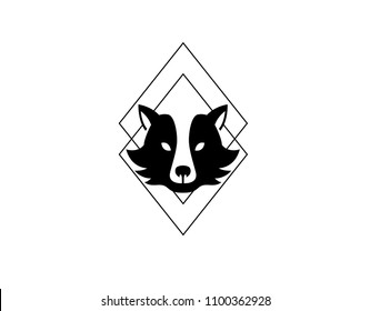 Racoon head geometric logo T-shirt artwork
