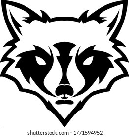 Racoon Head Image Vector Illustrator