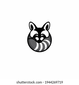 racoon icon logo vector illustration