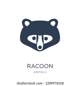 Racoon icon. Trendy flat vector Racoon icon on white background from animals collection, vector illustration can be use for web and mobile, eps10