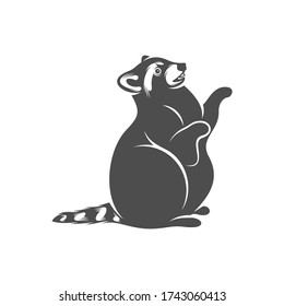 Racoon logo design vector. Icon Symbol. Template Illustration