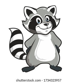 Racoon Mascot Cartoon In Vector