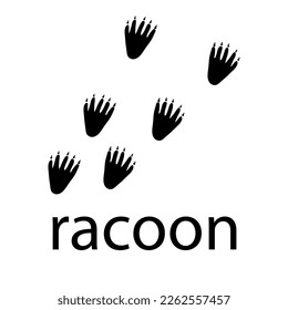 Racoon Paw Logo design vector illustration design template