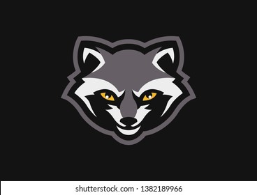 Racoon sport logo. EPS 10
