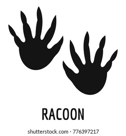 Racoon Step Icon. Simple Illustration Of Racoon Step Vector Icon For Web