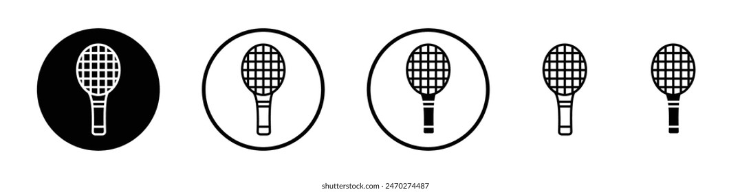 Racquet icon collection. Tennis racket vector icon. Bat tennis championship match symbol.