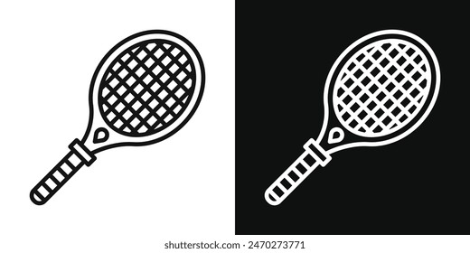 Racquet icon pack. Tennis racket vector sign. Bat tennis championship match icon.